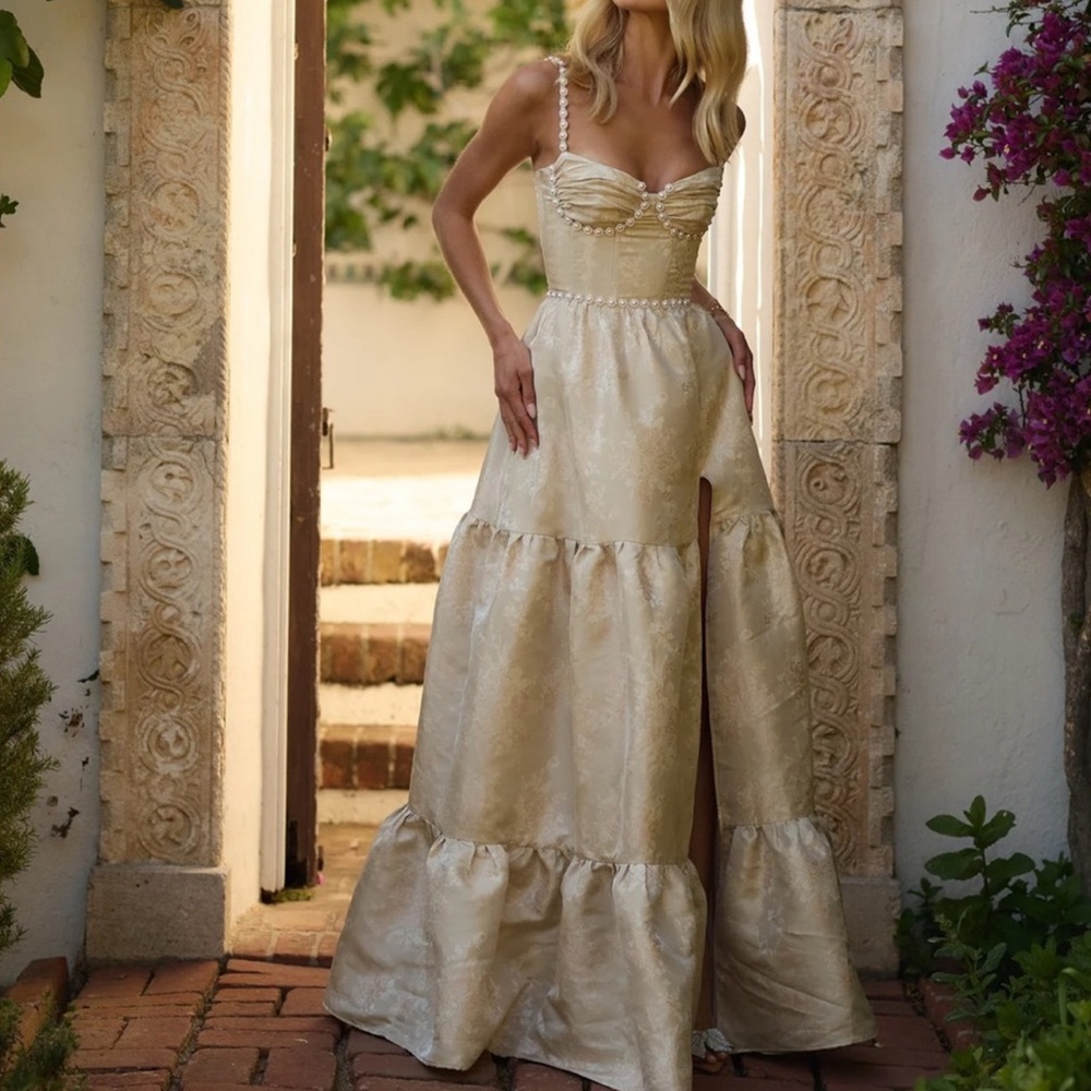 V. Chapman Cream Maxi Dress